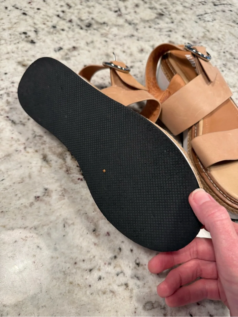 ALIAS MAE x Revolve - Niche Platform Sandal Natural Leather 8 or 38